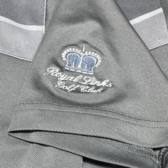 Travis Mathew Polo Shirt Mens Small Gray Royal Links Golf Club Thriller 2010 - Picture 12 of 15